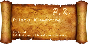 Pulszky Klementina névjegykártya